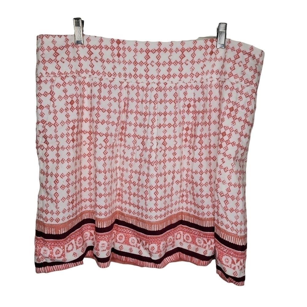 Ann Taylor LOFT linen blend mini skirt size 16